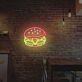 Light Up Your Bar, Diner, or Kitchen with the Captivating Hamburger Neon Sign - Perfect for Business Promotions and Home Wall Decor.