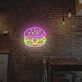 Light Up Your Bar, Diner, or Kitchen with the Captivating Hamburger Neon Sign - Perfect for Business Promotions and Home Wall Decor.