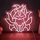 Transform Your Space: Japanese Nine Tailed Fox Neon Sign for Enchanting Home Decor, Vibrant Office Ambiance, and Unforgettable Parties.