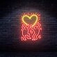 Brighten Your Space: Keith Haring Love Art Neon Sign Handmade Neon Lights, Perfect for Home Decor, Office Enhancements, and Bar Ambiance.
