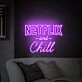 Enhance Your Entertainment Space with the Netflix And Chill Neon Sign: Perfect for Home Theaters, Game Rooms, and Cozy Date Nights.