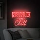 Enhance Your Entertainment Space with the Netflix And Chill Neon Sign: Perfect for Home Theaters, Game Rooms, and Cozy Date Nights.