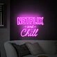 Enhance Your Entertainment Space with the Netflix And Chill Neon Sign: Perfect for Home Theaters, Game Rooms, and Cozy Date Nights.