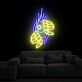 Brighten Your Living Space, Office, or Celebrate in Style with Open The Evil Eye Neon Signs - The Ultimate Game Neon Home Decor and Perfect Neon Party or Thanksgiving Gift.