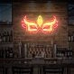 Enhance Your Party, Wedding, and Bar Ambiance with the Party Neon Sign Makeup Party Mask Neon Neon Sign.