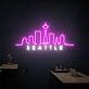 Brighten up your living room, office, or bar with the Seattle Skyline City Skyline Home Decor Neon Sign.