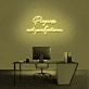 'Progress Not Perfection' Neon Sign