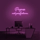 'Progress Not Perfection' Neon Sign