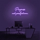 'Progress Not Perfection' Neon Sign