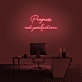 'Progress Not Perfection' Neon Sign