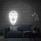 Add an electrifying touch to your space with Skull Neon Sign Size and Color - Perfect for Game Room, Home Office, or Bar Decor.