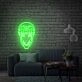 Add an electrifying touch to your space with Skull Neon Sign Size and Color - Perfect for Game Room, Home Office, or Bar Decor.