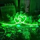 Double heart neon sign