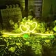 Double heart neon sign