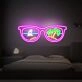 Brighten Up Your Space: Summer Glasses Neon Sign For Vibrant Game Room, Home, Bar, and Party Ambiance