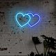 Double Hearts LED Neon Sign