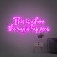Enhance Your Home, Bar, or Event Ambiance with This Is Where The Magic Happens Colorful LED Neon Sign.