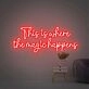 Enhance Your Home, Bar, or Event Ambiance with This Is Where The Magic Happens Colorful LED Neon Sign.