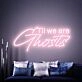 Add a Spooky Elegance to Your Wedding, Anniversary, or Gothic-Themed Decor with the Til We Are Ghost Neon Sign.