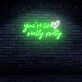 Brighten Your Wedding, Home, and Special Events with the Handcrafted Charm of the "You're Like Really Pretty" Neon Sign