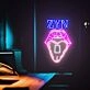 Brighten Up Your Bar, Lounge, or Bedroom with the Edgy Charm of Zyn Lips Neon Sign Tongue Marijuana Neon Sign Joint Wall Art.
