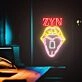 Brighten Up Your Bar, Lounge, or Bedroom with the Edgy Charm of Zyn Lips Neon Sign Tongue Marijuana Neon Sign Joint Wall Art.