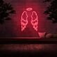 Big Angel Wings &amp; Halo Neon Sign