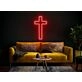 Brighten Your Spiritual Space: Cross Neon Sign Jesus Neon Christian Cross Wall Art Perfect for Home, Office, Worship Areas, and Special Celebrations.