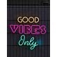 Brighten Your Space: Good Vibes Only Neon Sign - Ideal for Home Decor, Office Inspiration, and Elevating Celebrations at Bars or Weddings