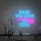 Brighten Up Your Space: Babe You Look So Cool Led Neon Sign for Bars, Parties, and Home Decor