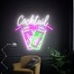 Brighten Up Your Celebrations and Cocktails with the Vibrant Cocktail Bar Led Neon Sign for Bar, Wedding, and Party Decor.
