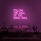 'Follow The Call Of The Disco Ball' Neon Sign