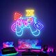 Level Up Your Game Room, Office, or Party Ambiance with the Game Controller LED Neon Sign Gaming Room Decor.