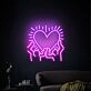 Brighten Your Space with Keith Haring Love Art Neon Light for Home Decor, Bars, and Celebrations