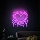 Brighten Your Space with Keith Haring Love Art Neon Light for Home Decor, Bars, and Celebrations