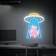 Add a whimsical touch to your bar or game room with Kidnapping Cow Led Neon Sign Cow Abduction Neon Light.