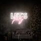 Bring Life to Your Celebrations: Let S Party Led Neon Sign - Perfect for Home Entertaining, Bars, Weddings, and Office Parties