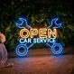 Rev up Your Garage, Bar, or Man Cave with the Open Led Neon Sign Car Service Led Neon Sign