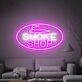 Brighten Your Space: Smoke Shop Led Neon Sign, Perfect for Home Decor, Bars, Offices, and Festive Celebrations