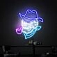 Elevate Your Space with "Smoking Skull Neon Lights Sign Handmade Artwork," Perfect for Home Decor, Offices, Bars, and Edgy Weddings.