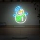 Brighten Your Festivities: Snowman Led Neon Sign for Xmas Party, Holiday Home Decor, and Perfect Christmas Gift Wall Art.