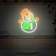Brighten Your Festivities: Snowman Led Neon Sign for Xmas Party, Holiday Home Decor, and Perfect Christmas Gift Wall Art.
