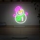 Brighten Your Festivities: Snowman Led Neon Sign for Xmas Party, Holiday Home Decor, and Perfect Christmas Gift Wall Art.