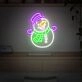 Brighten Your Festivities: Snowman Led Neon Sign for Xmas Party, Holiday Home Decor, and Perfect Christmas Gift Wall Art.