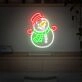 Brighten Your Festivities: Snowman Led Neon Sign for Xmas Party, Holiday Home Decor, and Perfect Christmas Gift Wall Art.