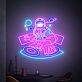 Elevate Your Space Adventure: Spaceman LED Neon Sign DJ Astronaut Neon Light Sign Wall Art for Home, Office, and Entertainment Venues.