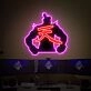 Level Up Your Game Room, Office, or Bar Ambiance with the Street Fighter Led UV Neon Sign Akuma With Printing Acrylic Backboard