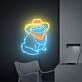 Enhance Your Space with Enchantment: Perfect for Home, Office, or Bar – Western Cowboy Cat Led Neon Sign Cowboy Hat Decor.