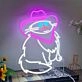 Enhance Your Space with Enchantment: Perfect for Home, Office, or Bar – Western Cowboy Cat Led Neon Sign Cowboy Hat Decor.
