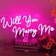 Brighten Your Special Moment: Perfect for Proposals, Weddings, and Romantic Celebrations with Will You Marry Me Wedding Led Neon Signs.
